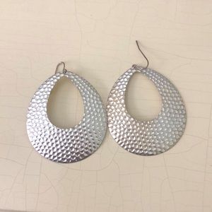 Silver statement earrings